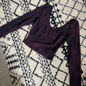 Lulu lemon cropped long sleeve small - never worn